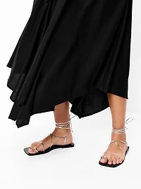 Handkerchief Hem Midi Dress