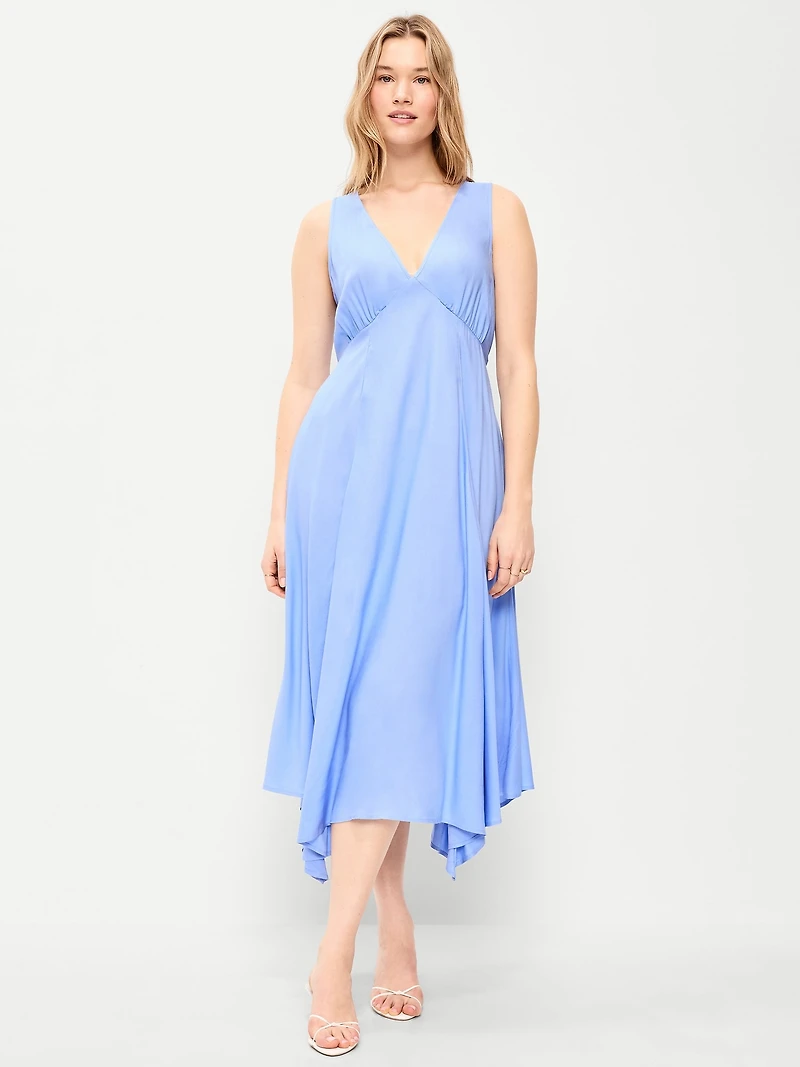 Handkerchief Hem Midi Dress