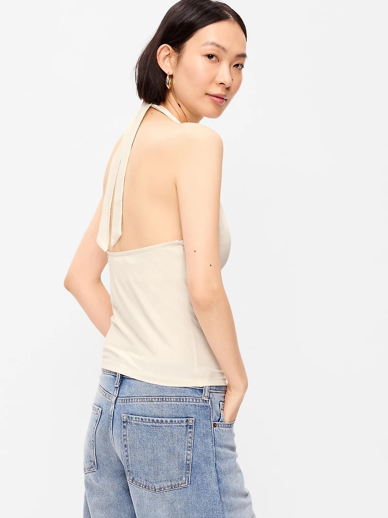 Cowl-Neck Halter Top