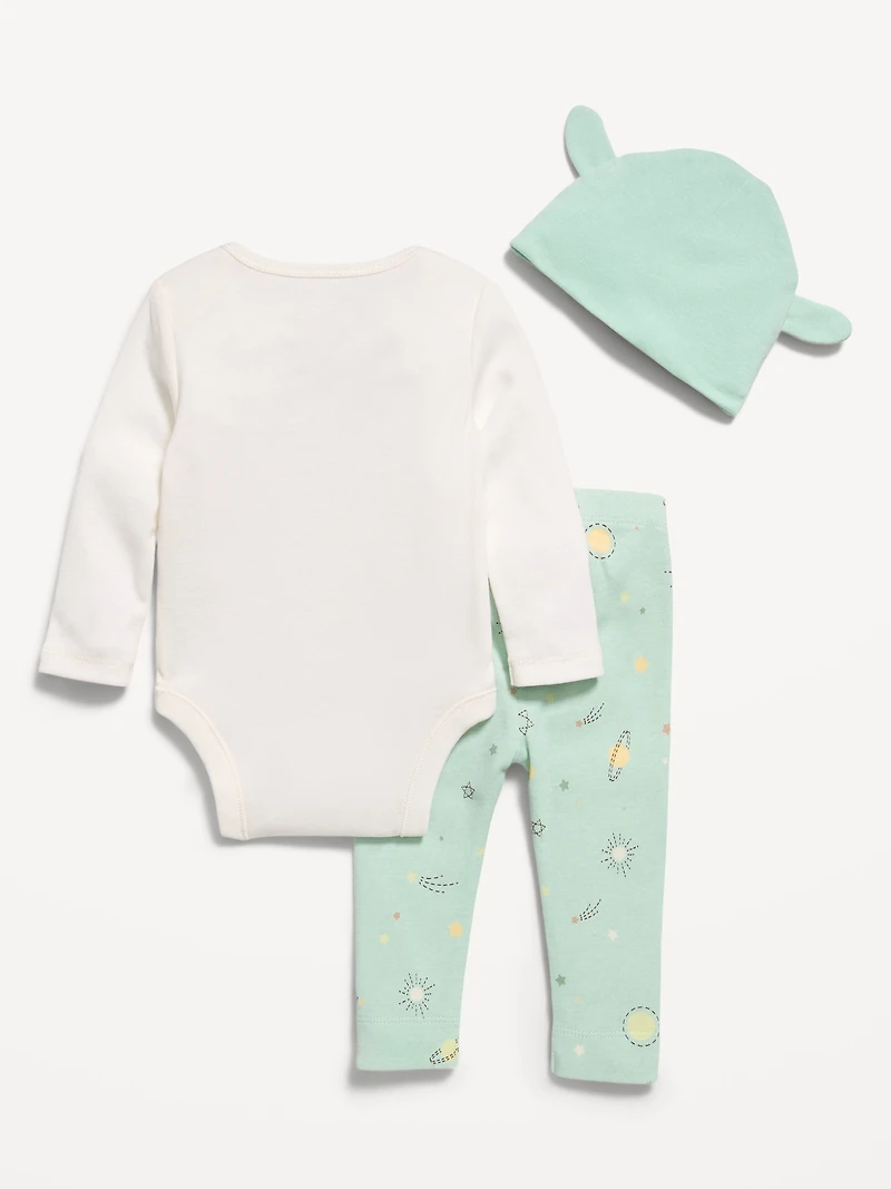 Star Wars™ Grogu Bodysuit, Leggings & Beanie 3-Piece for Baby