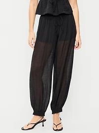 High-Waisted Chiffon Harem Pants
