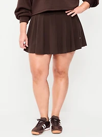 Extra High-Waisted Stretch Woven Swing Skort