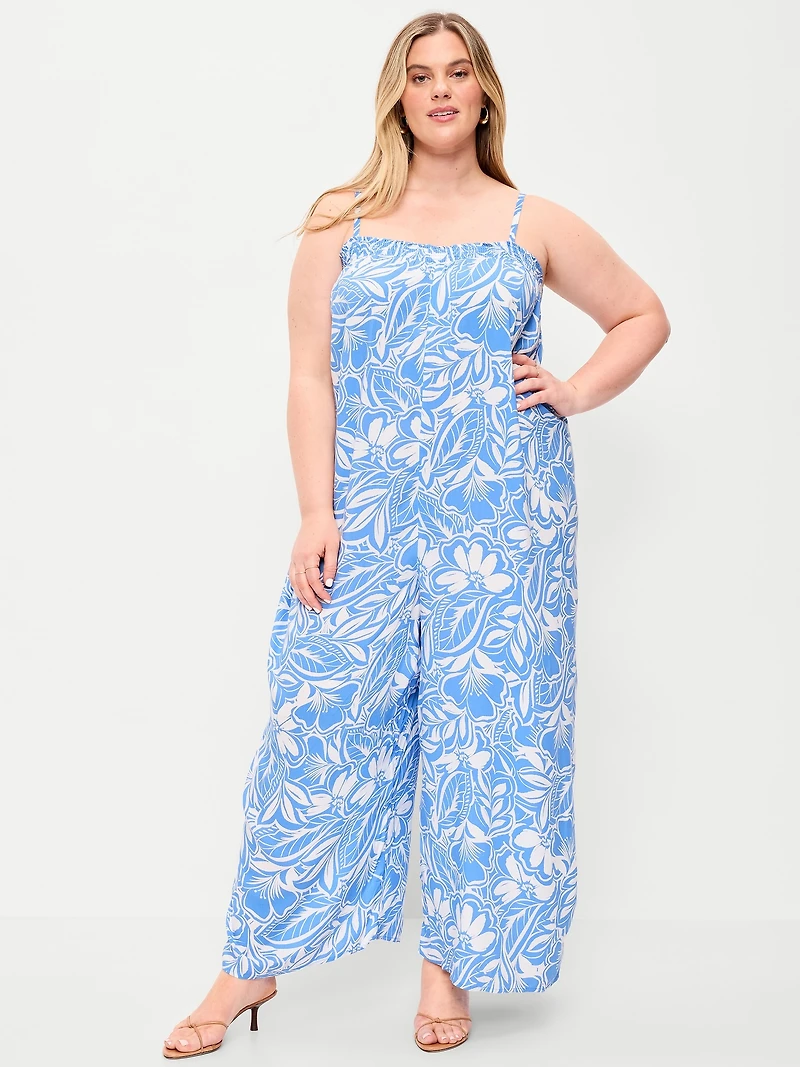 Airy Smocked Jumpsuit