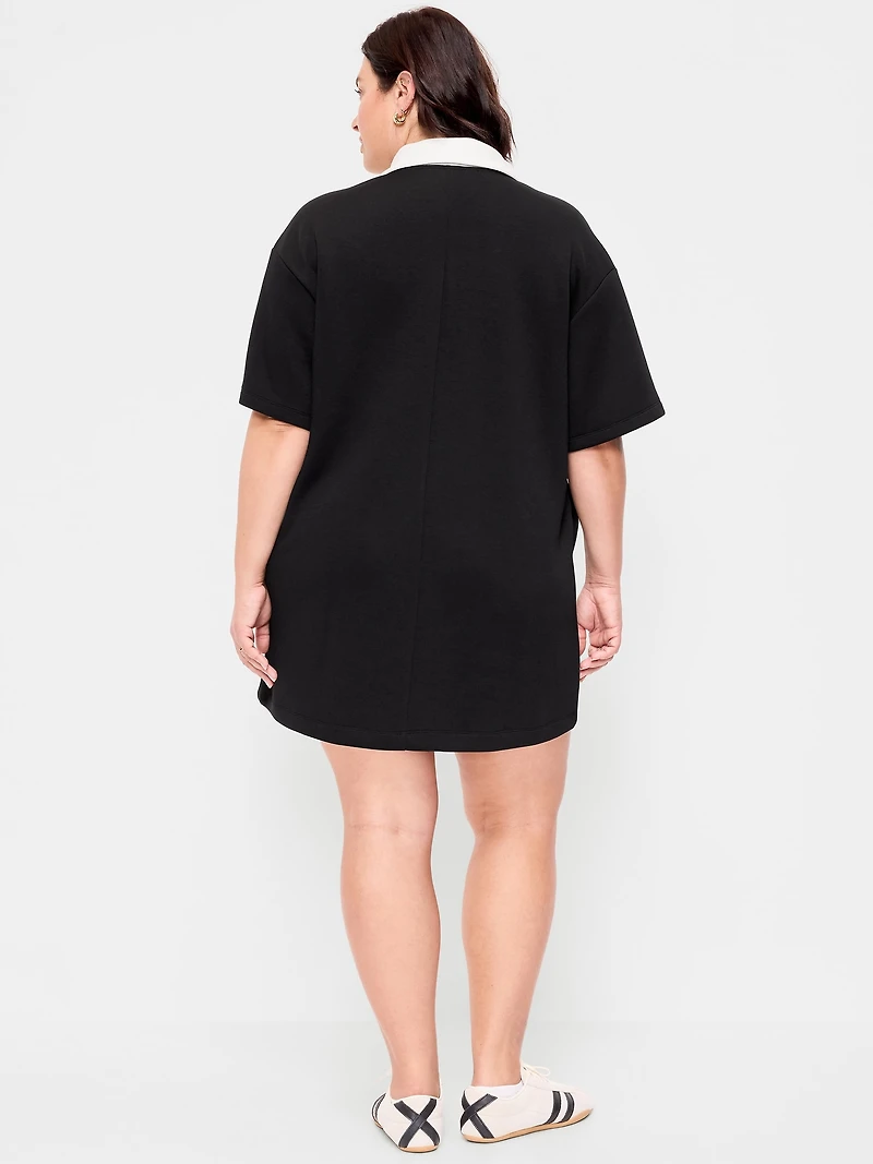 Bounce Fleece Short-Sleeve Polo Dress