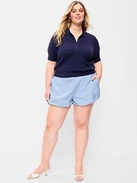 Poplin Bubble Hem Shorts
