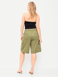 Mid-Rise Bermuda Cargo Shorts