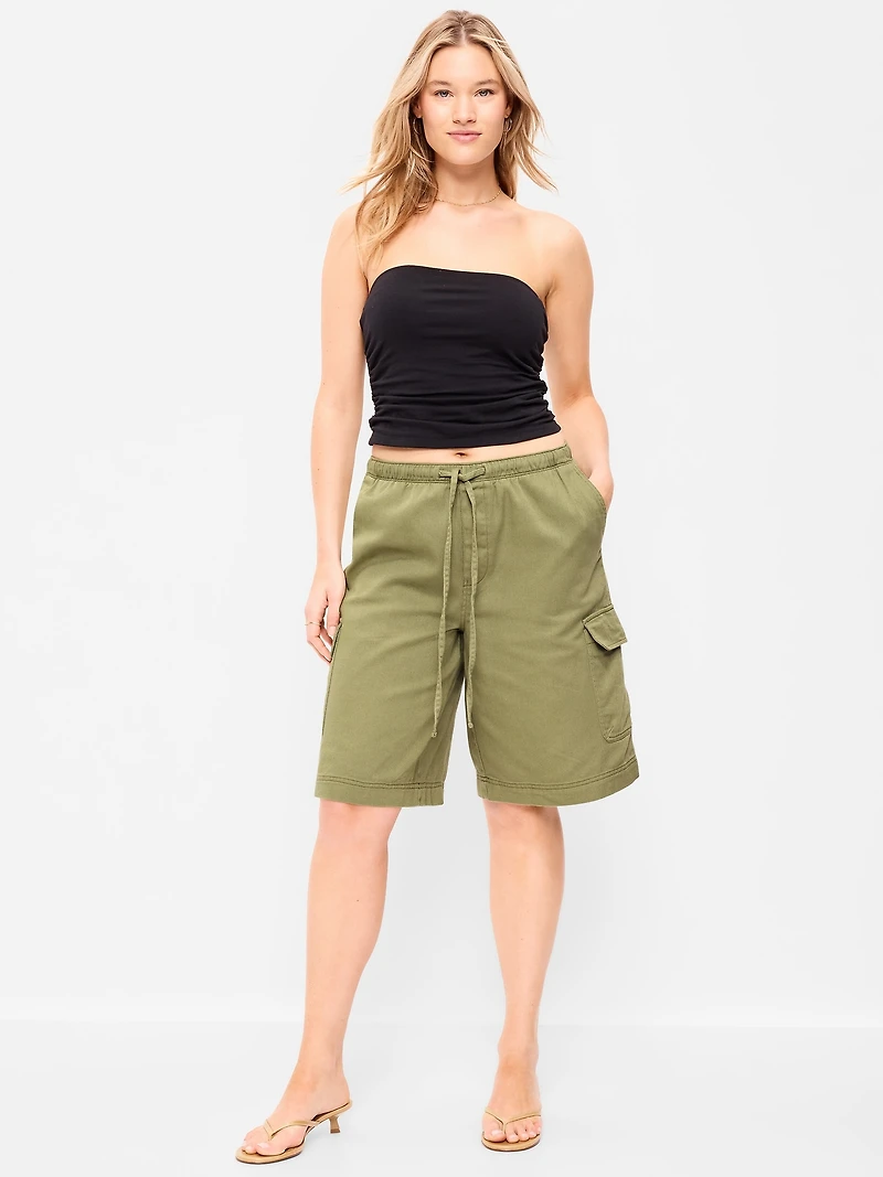 Mid-Rise Bermuda Cargo Shorts