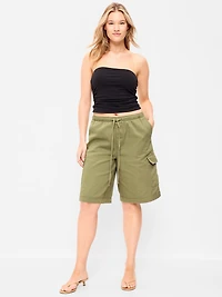 Mid-Rise Bermuda Cargo Shorts