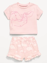 Disney© Dumbo Ribbed T-Shirt and Shorts Set for Baby
