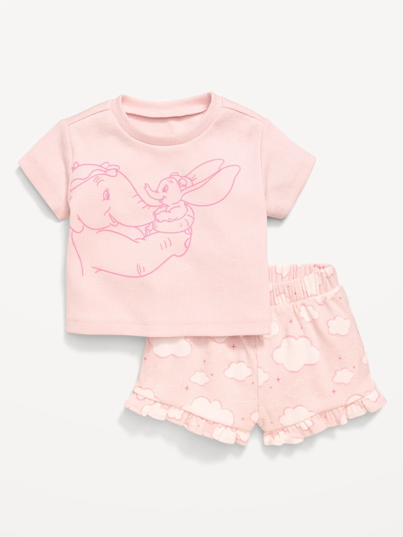 Disney© Dumbo Ribbed T-Shirt and Shorts Set for Baby
