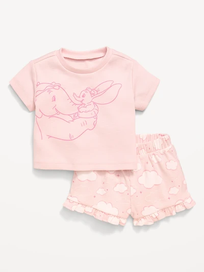 Disney© Dumbo Ribbed T-Shirt and Shorts Set for Baby