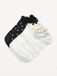 Lettuce-Edge Ankle Socks 3-Pack for Women