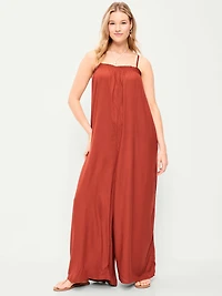 Airy Smocked-Top Jumpsuit