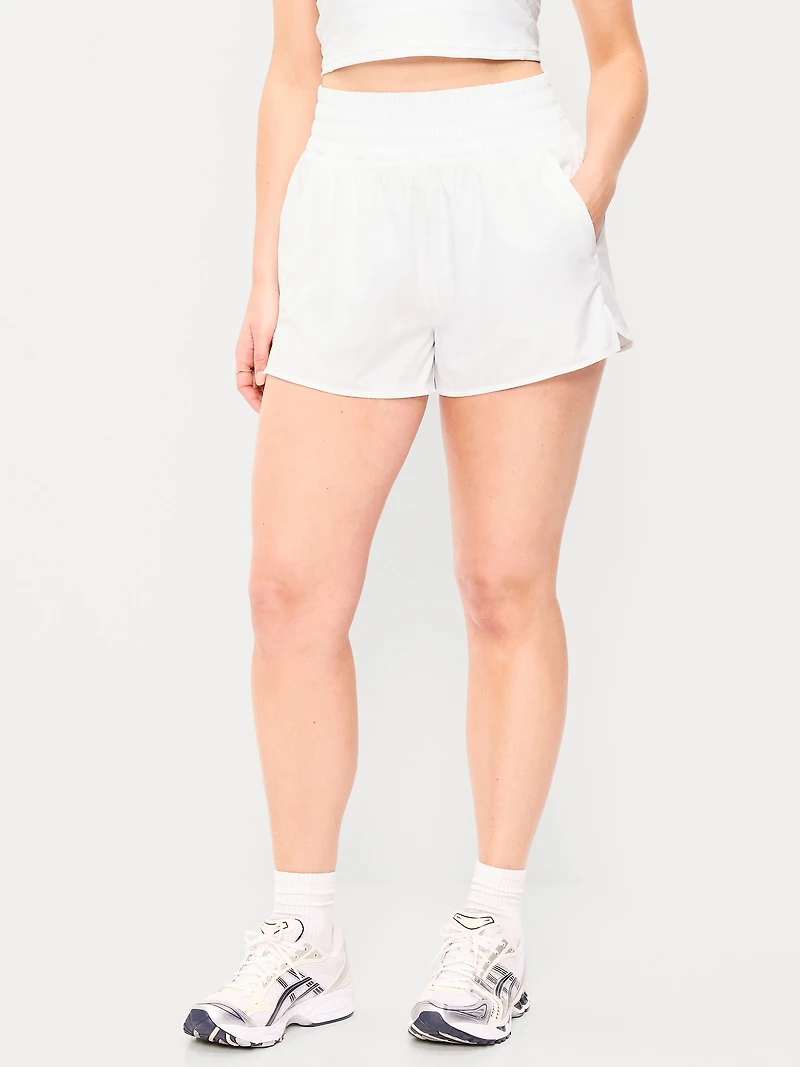 Extra High-Waisted Crinkle Run Shorts - 3-inch inseam
