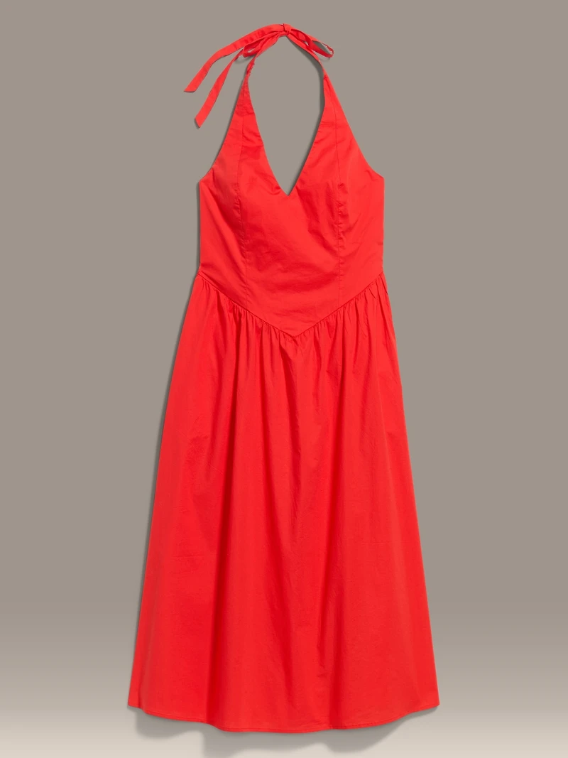 Old Navy x Christopher John Rogers Halter Drop-Waist Dress