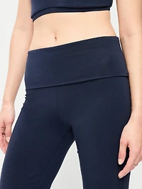 High-Waisted PowerChill Fold-Over Bootcut Leggings