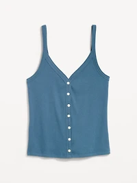 Button-Front Cami Tank Top