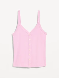 Button-Front Cami Tank Top