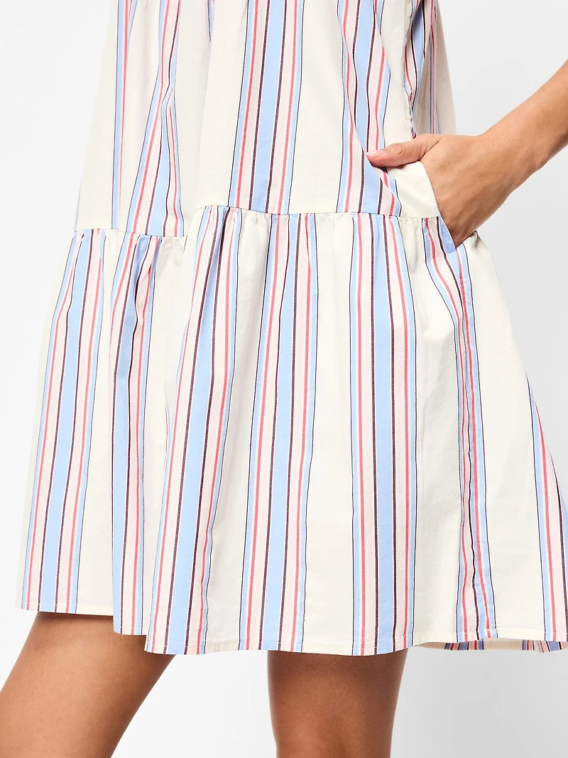 Sleeveless Scoop-Neck Mini Swing Dress