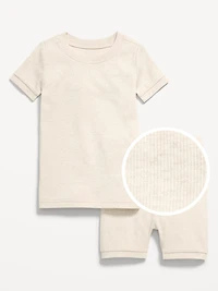 Ribbed Snug-Fit Pajama Set for Toddler & Baby
