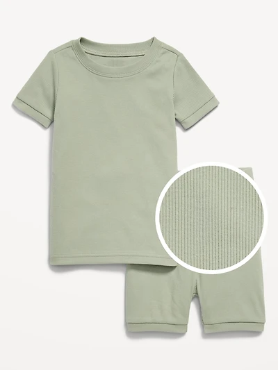 Ribbed Snug-Fit Pajama Set for Toddler & Baby