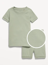 Ribbed Snug-Fit Pajama Set for Toddler & Baby