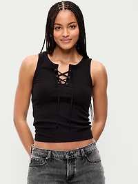 Lace-Up Tank Top