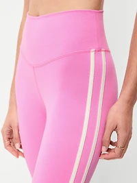 High-Waisted PowerChill Side-Striped 7/8 Cotton Leggings