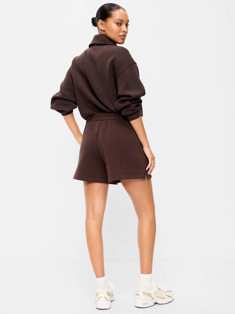 High-Waisted Bounce Fleece Shorts - 5-inch inseam