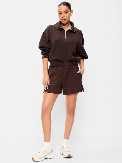 High-Waisted Bounce Fleece Shorts - 5-inch inseam
