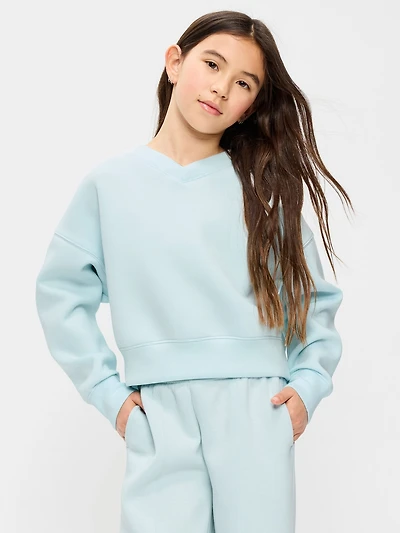 Bounce Fleece V-Neck Sweatshirt for Girls