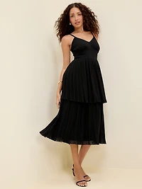 The Occasion by Old Navy Pleated Fit & Flare Midi Dress