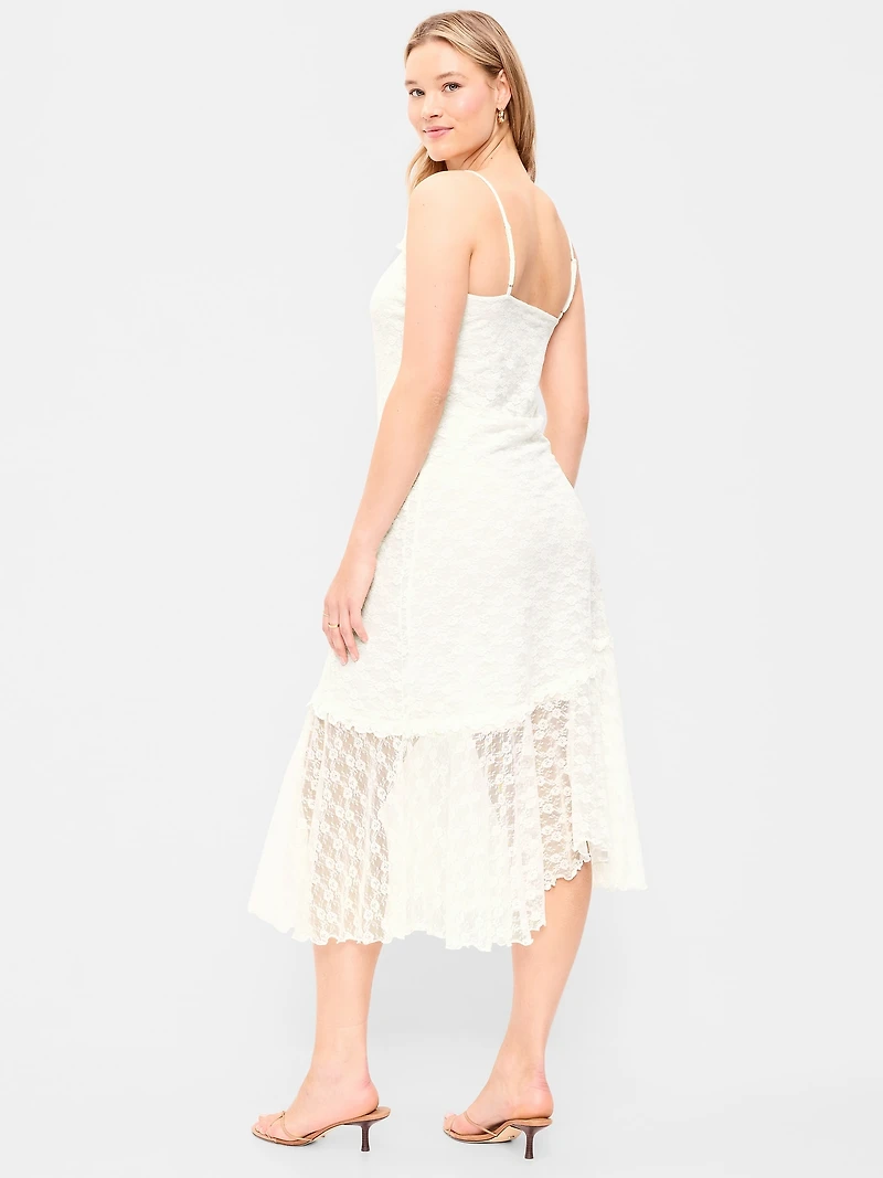 Fit & Flare Lace Midi Dress