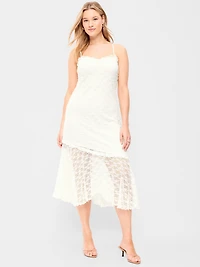 Fit & Flare Lace Midi Dress