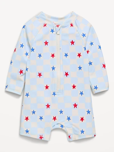 Printed Swim Rashguard Bodysuit for Baby