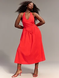 Old Navy x Christopher John Rogers Halter Drop-Waist Dress