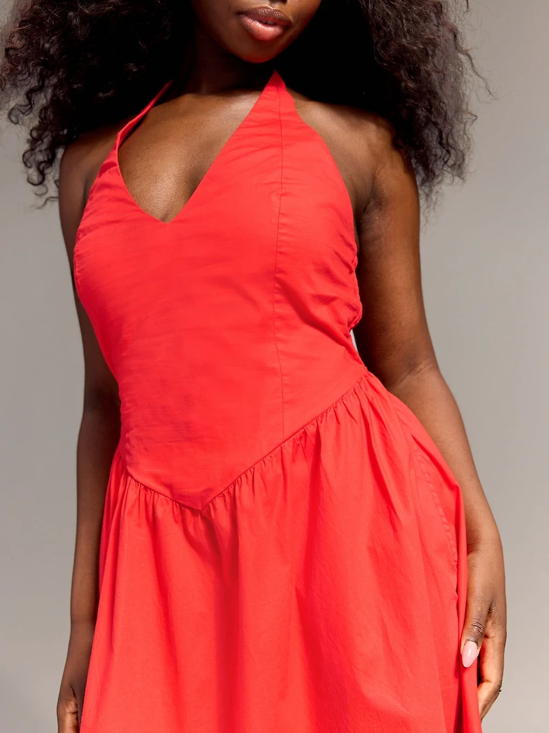 Old Navy x Christopher John Rogers Halter Drop-Waist Dress