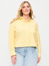 Cropped Button-Down Shirt
