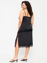 Lace Slip Midi Skirt