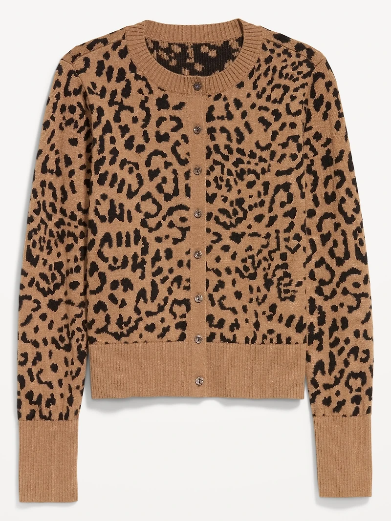SoSoft Cotton Crew-Neck Cardigan Sweater