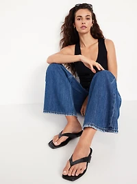 Faux-Leather Flip Flop for Women