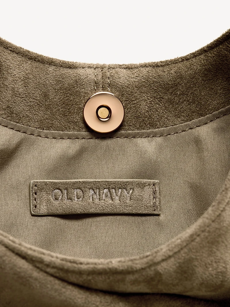 Oversized Suede Hobo Bag