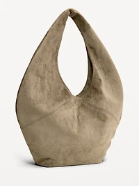 Oversized Suede Hobo Bag