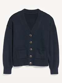 Seaside Cotton V-Neck Cardigan Sweater
