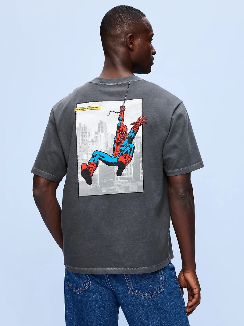 Old Navy x Marvel Spider-Man Boxy Heavyweight Graphic T-Shirt for Men