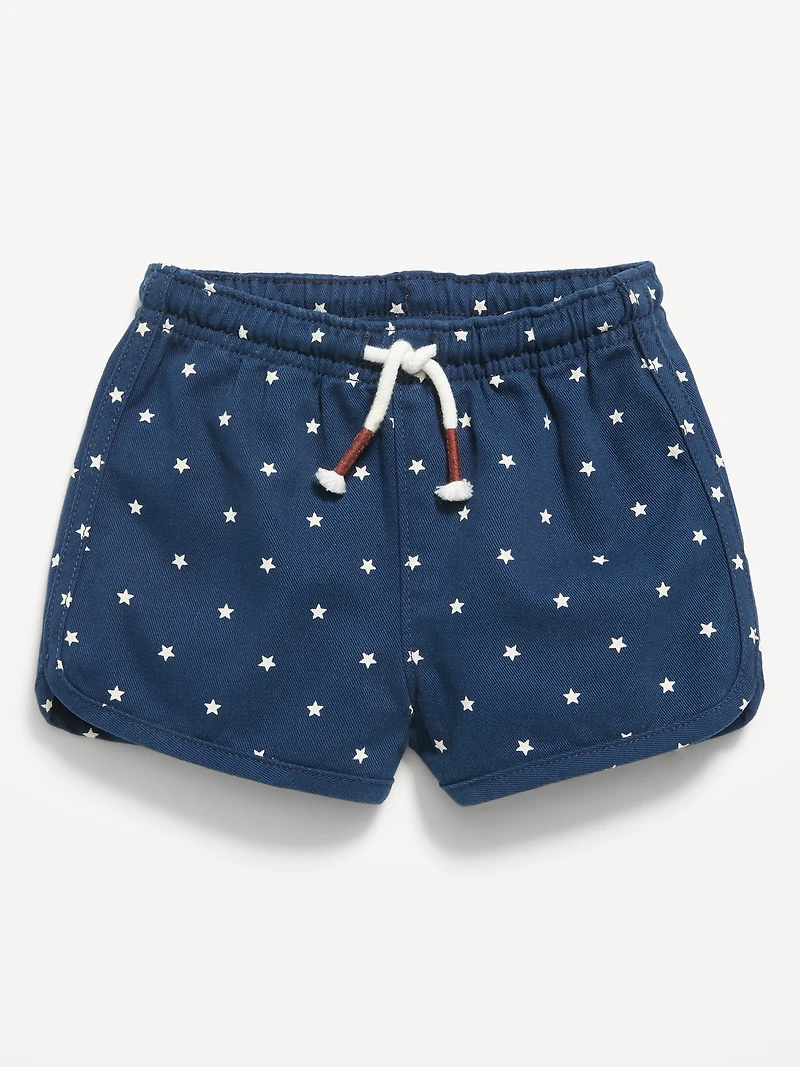 Twill Dolphin-Hem Shorts for Baby