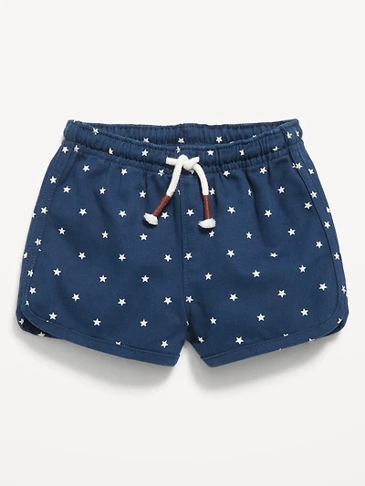 Twill Dolphin-Hem Shorts for Baby
