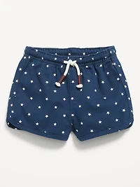 Twill Dolphin-Hem Shorts for Baby