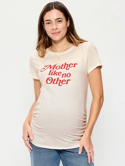 Maternity EveryWear Crew-Neck Graphic T-Shirt