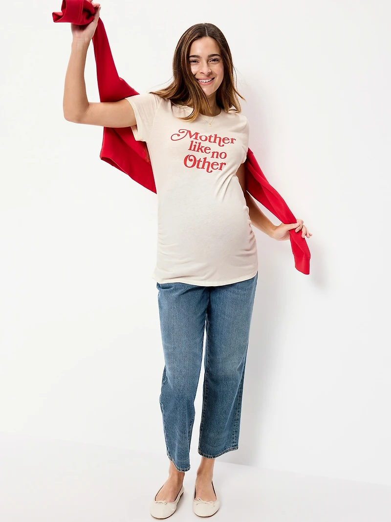 Maternity EveryWear Crew-Neck Graphic T-Shirt